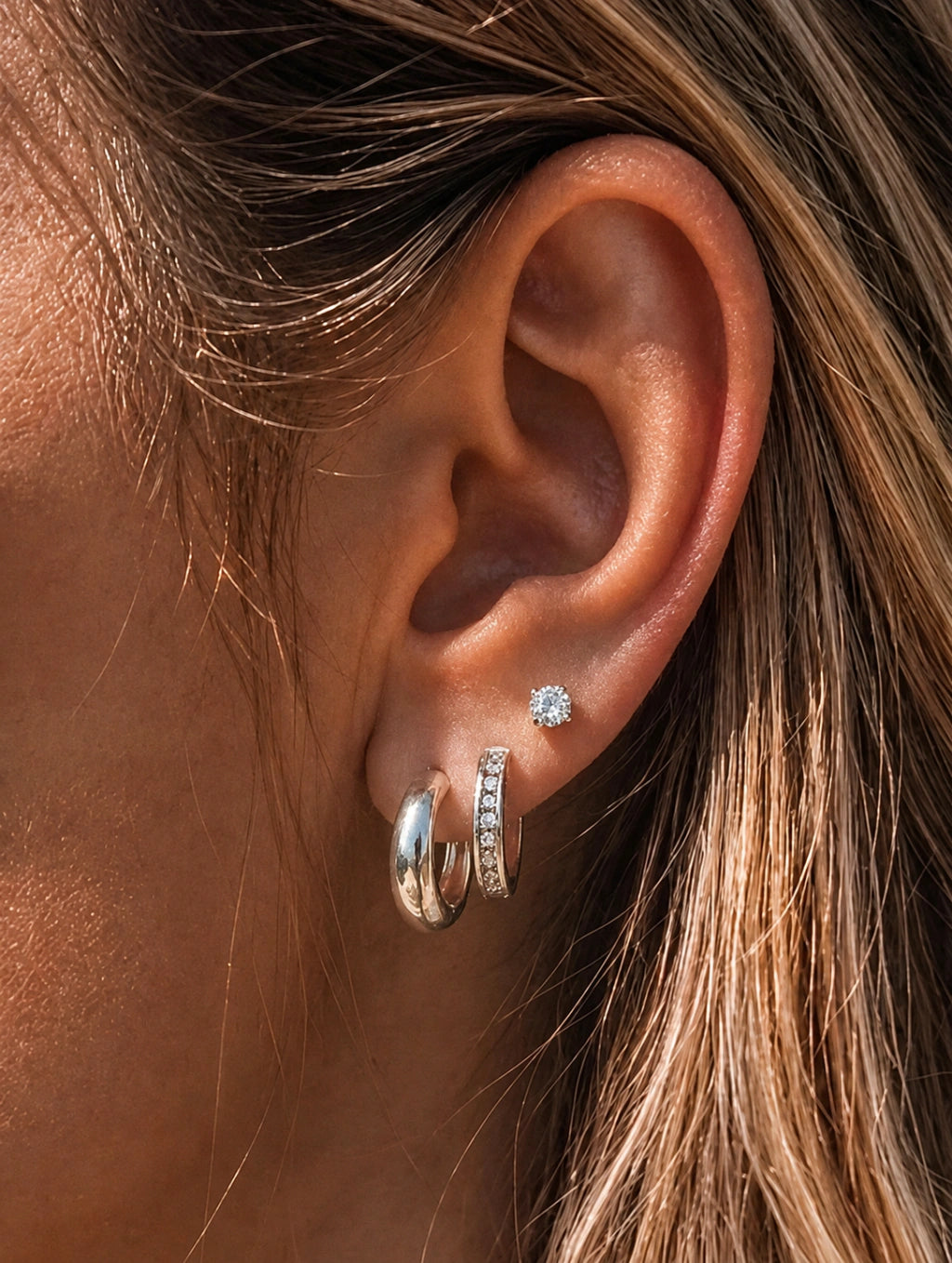 Set Aros Milagros Silver